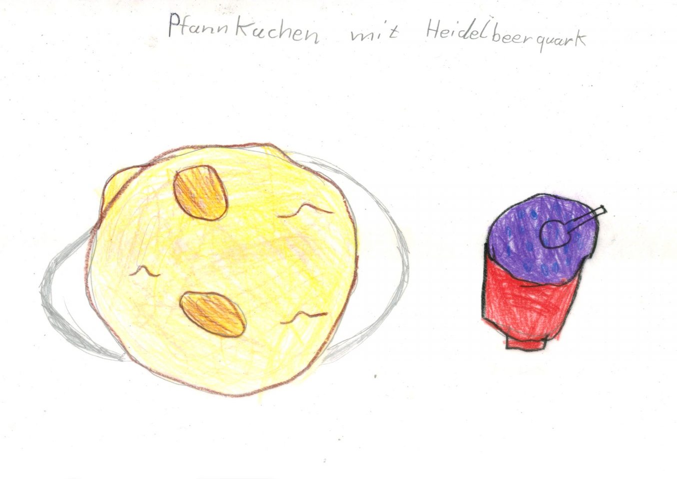 Pfannkuchen mit Heidelbeerquark
